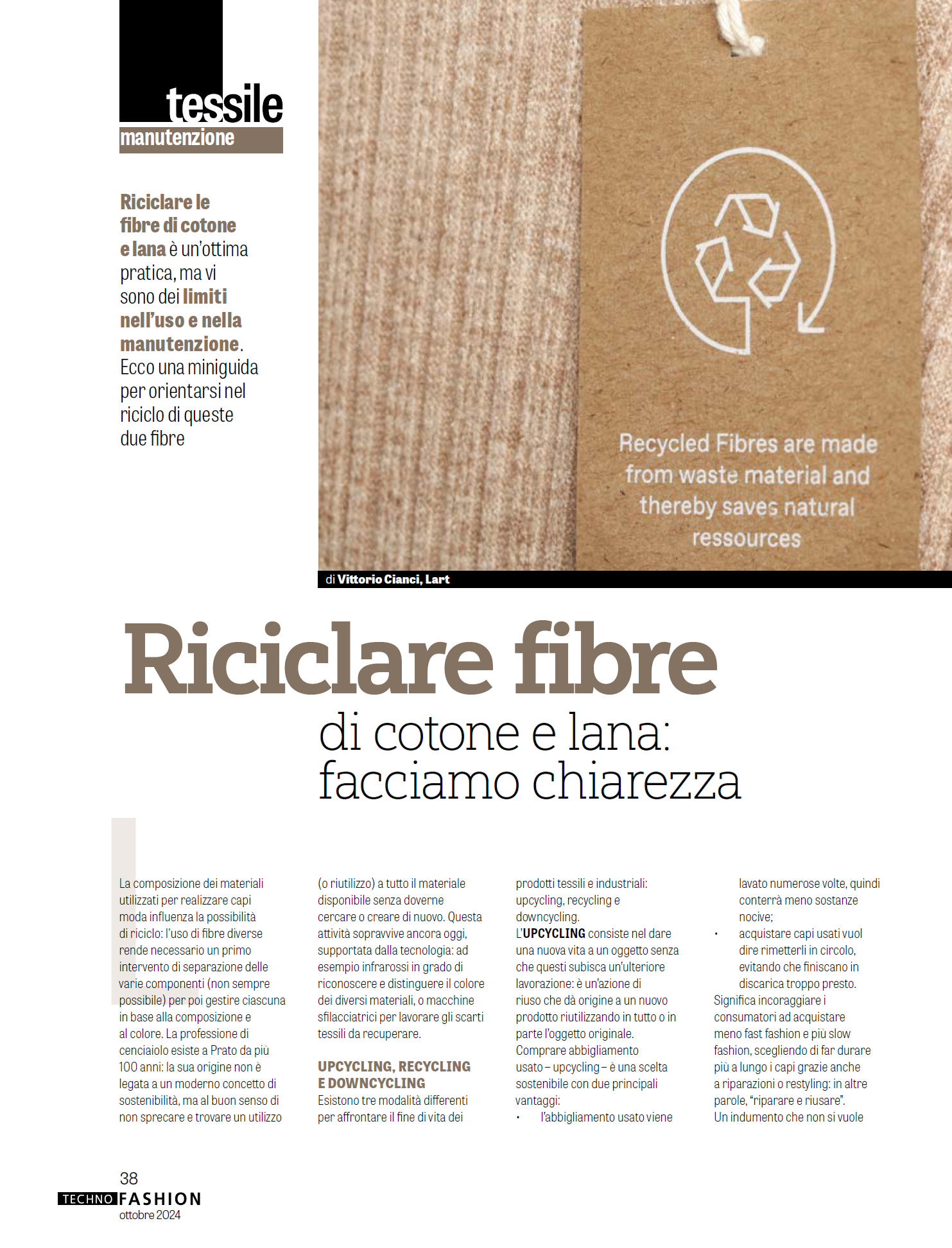 Riciclo fibre - ottobre 2024
