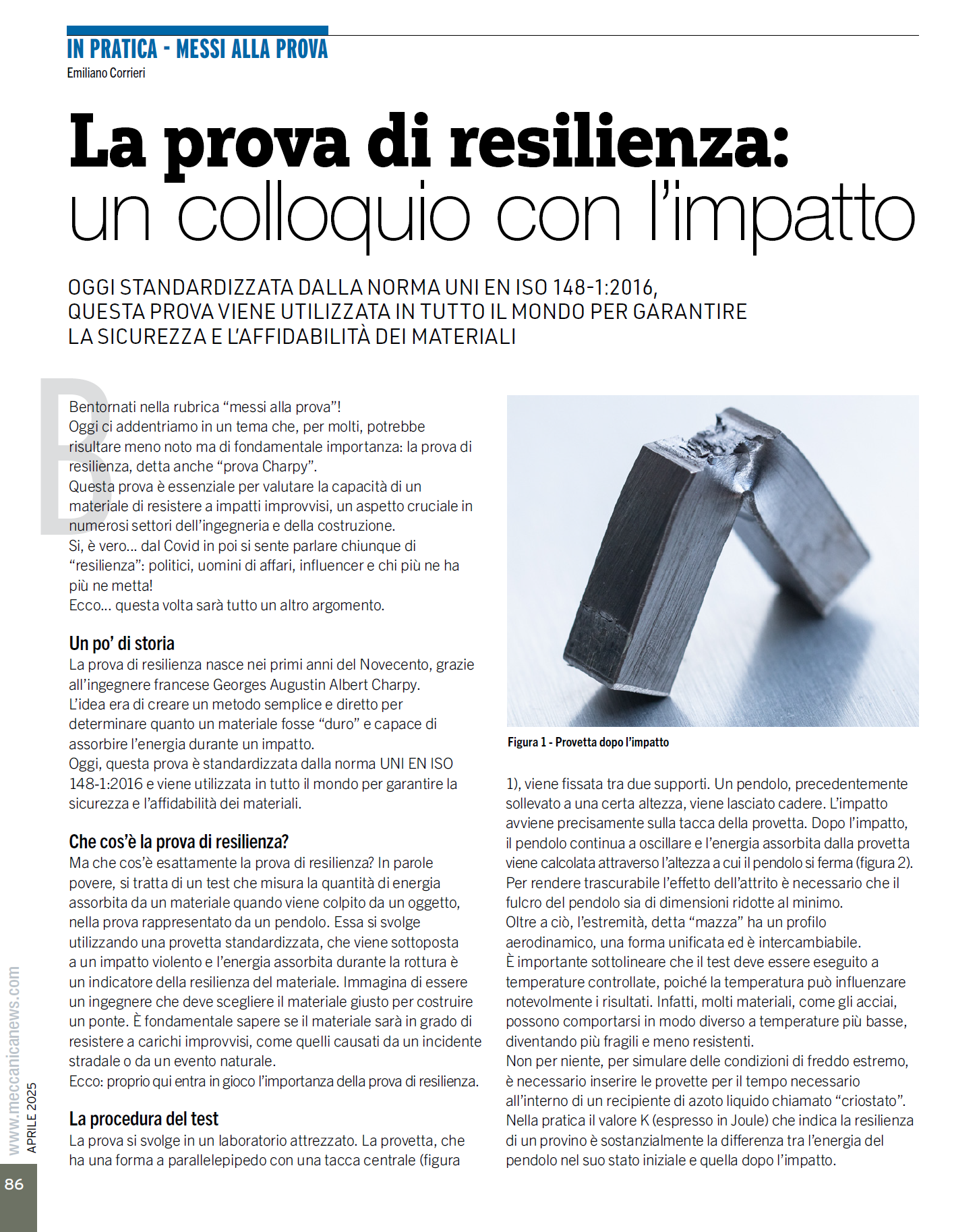 LAM - La prova di resilienza. un colloquio con limpatto (pag.86) cover