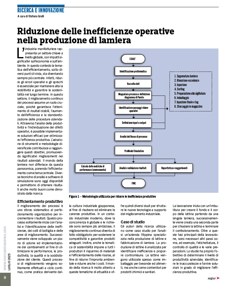 LAM - Riduzione delle inefficienze operative nella produzione della lamiera (pag.8) - cover