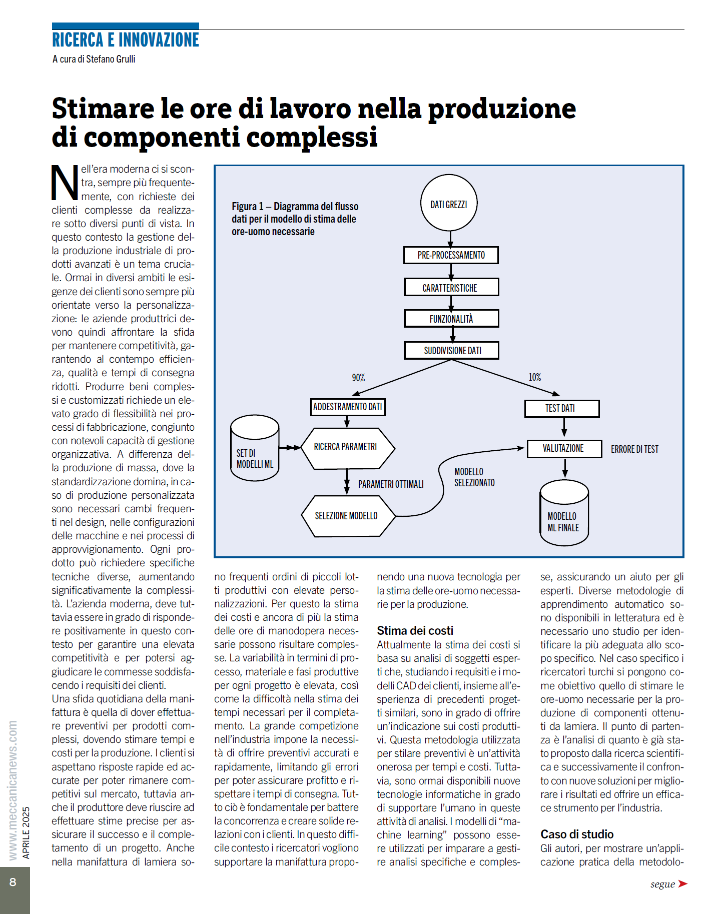 LAM - Stimare le ore di lavoro nella produzione di componenti complessi (pag.8) cover