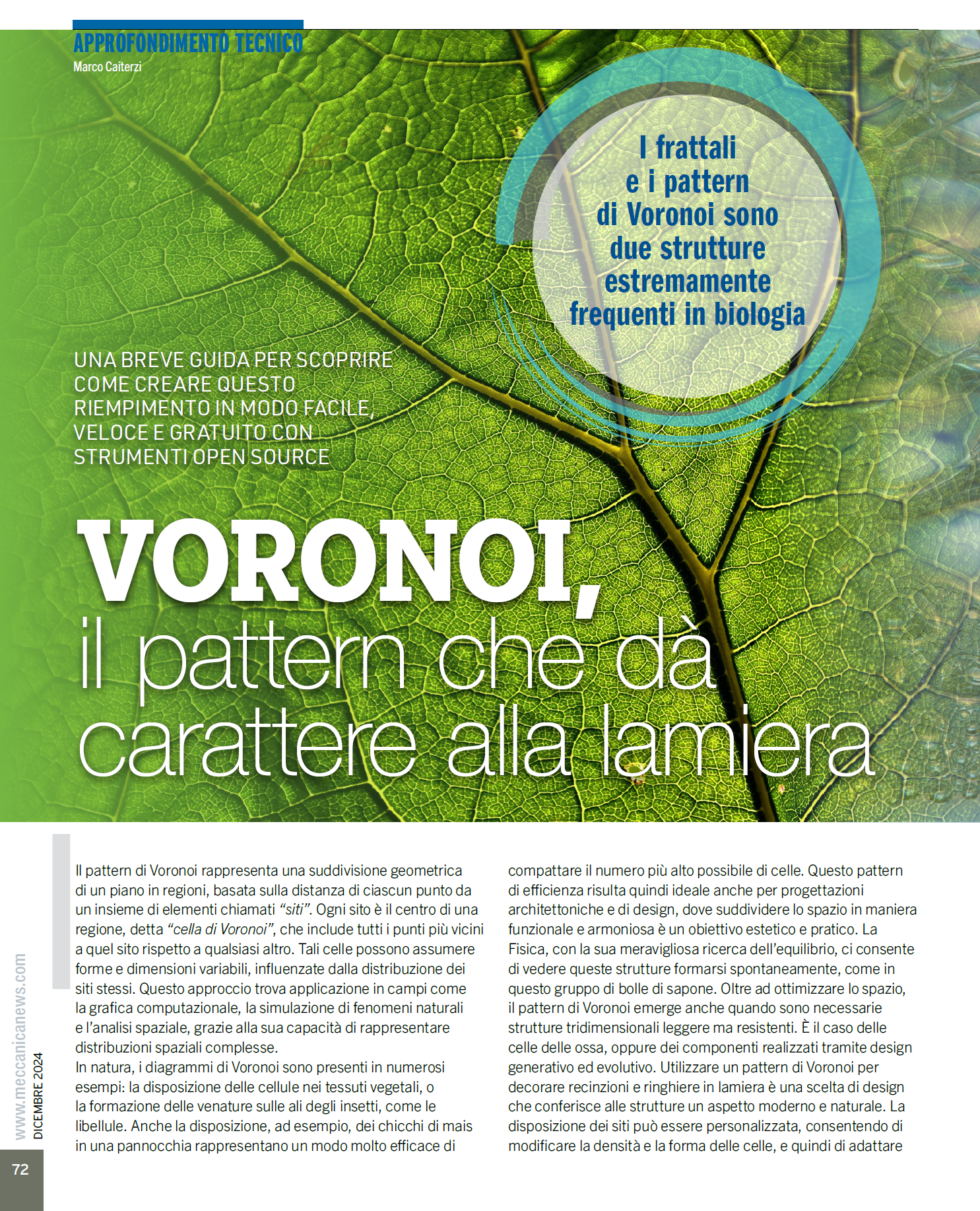 LAM - Voronoi, il pattern che dà carattere alla lamiera (pag.72)_cover