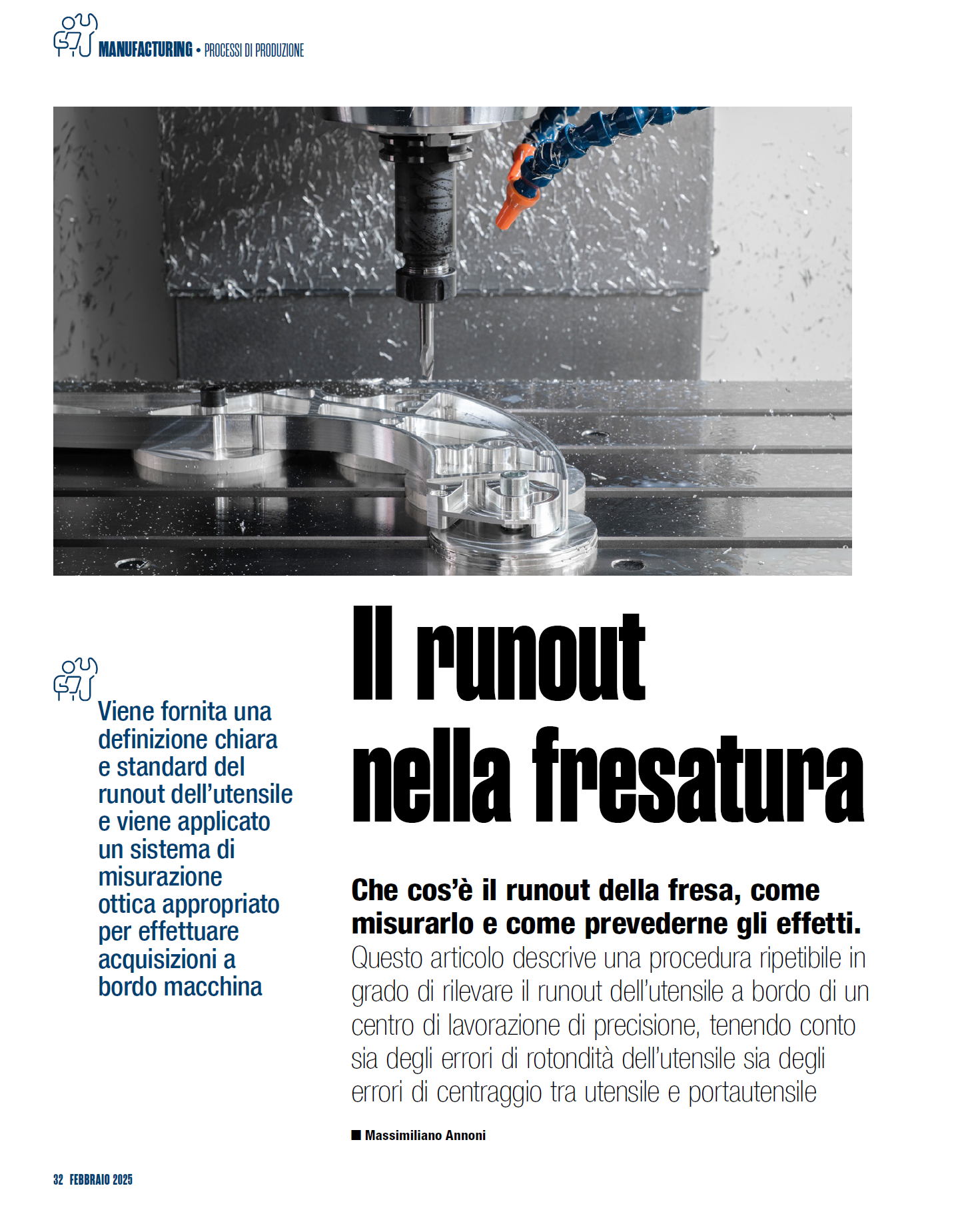 MU - Cos’è il runout della fresa, come misurarlo e come prevederne gli effetti (pag.32) - cover