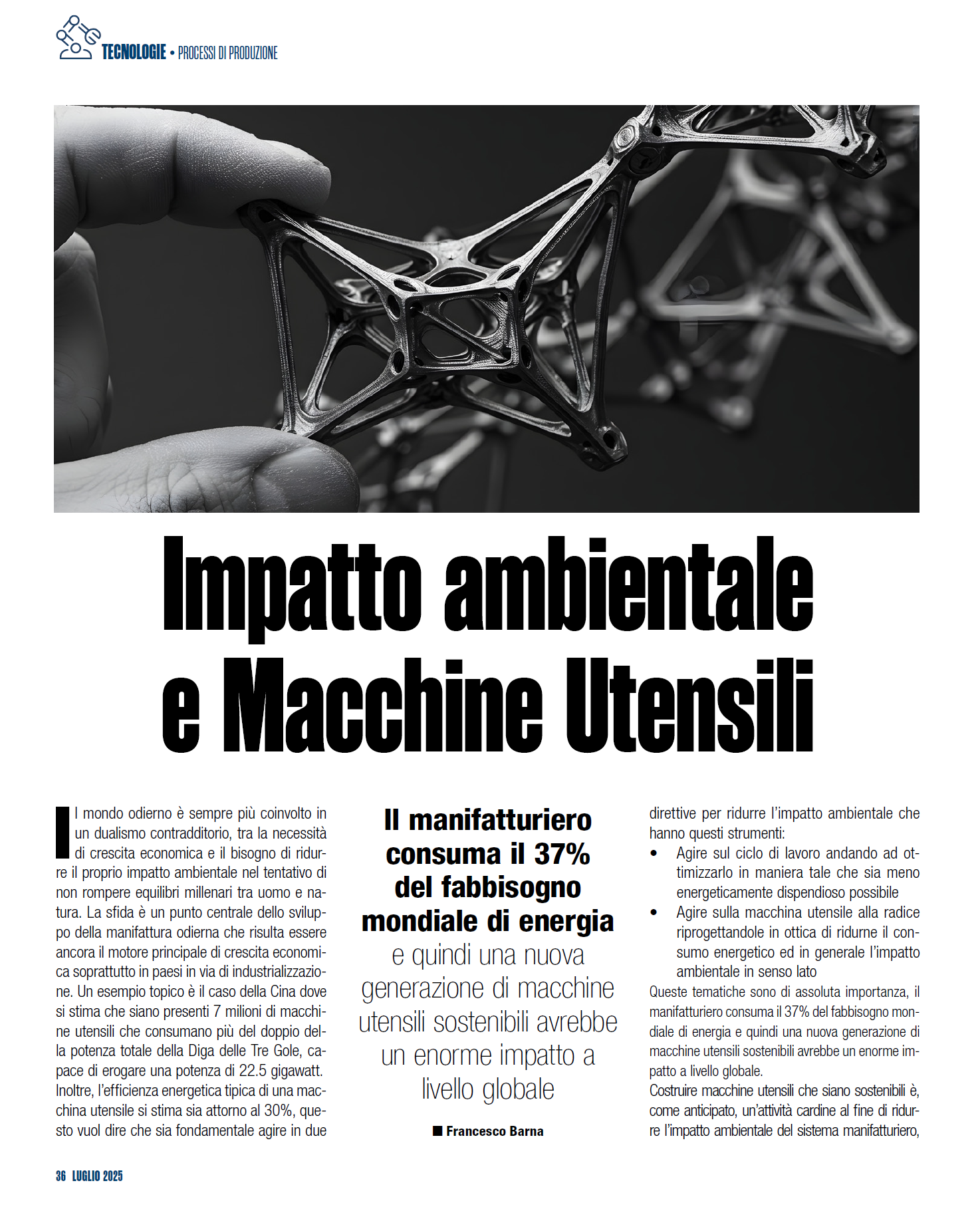 MU - Impatto ambientale e macchine utensili (pag.36) - cover