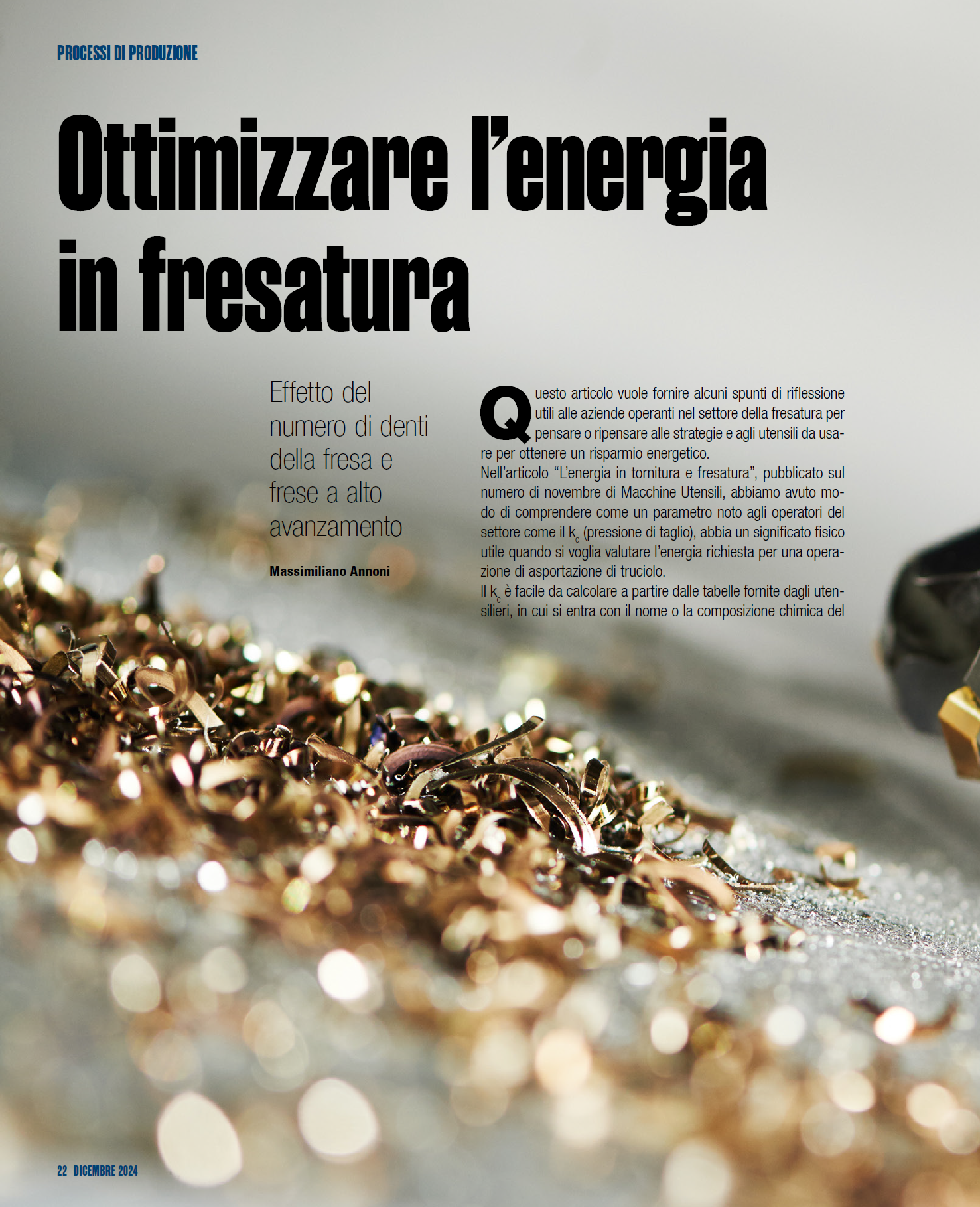 MU - Ottimizzare lenergia in fresatura (pag.22) - cover