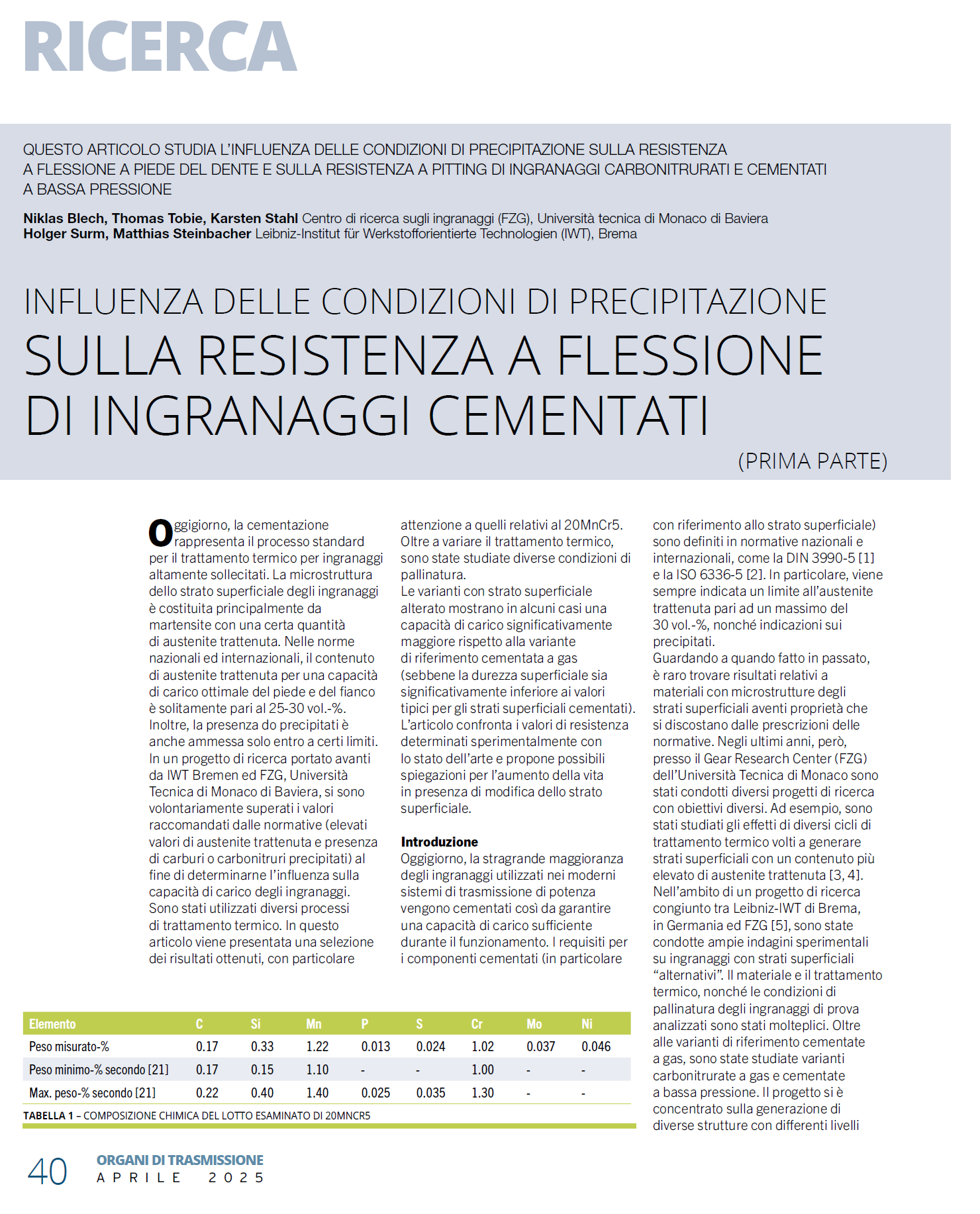OT - Influenza delle condizioni di precipitazione (pag.40) cover