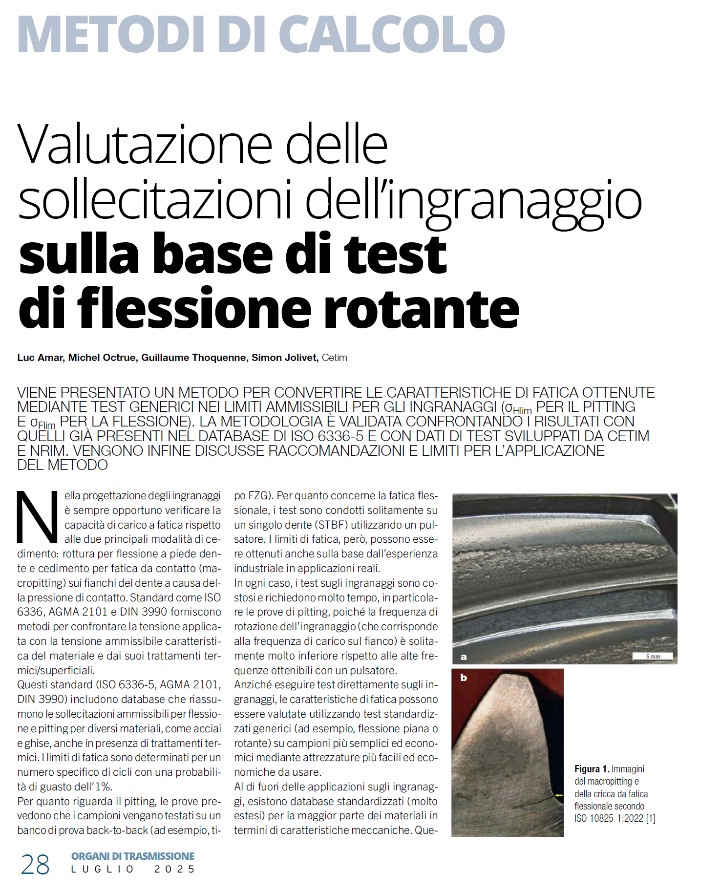 OT - Valutazione delle sollecitazioni dellingranaggio (pag. 28) - cover