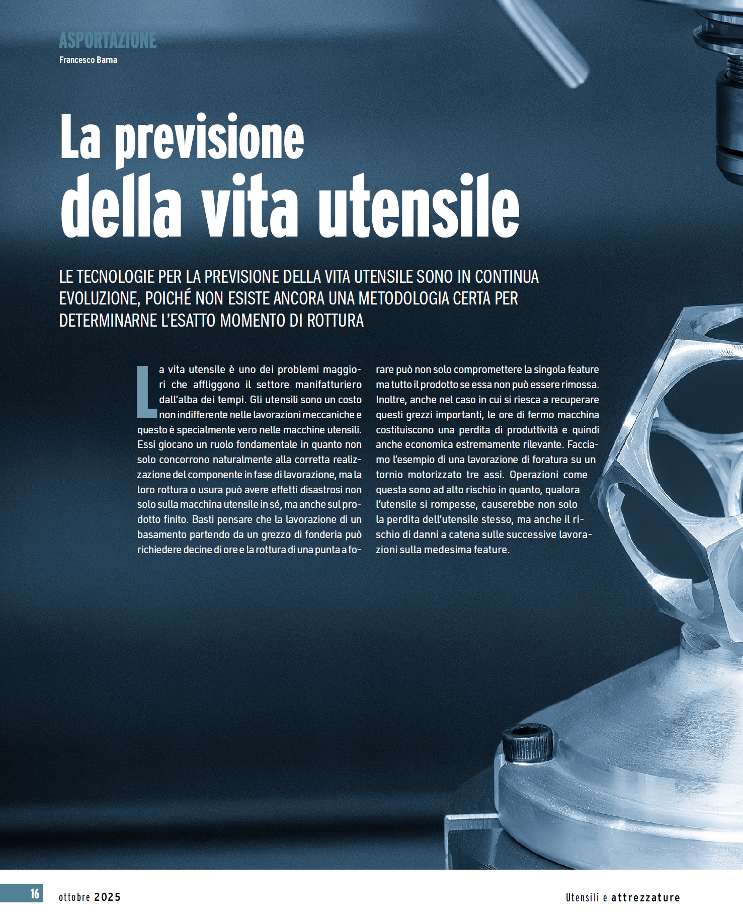 UT - La previsione della vita utensile (pag.16) - cover